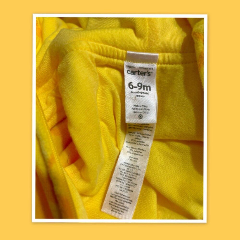 Carter's Yellow Plush Fleece Pineapple Costume ~ Size 6-9 Months - Picture 3 of 3